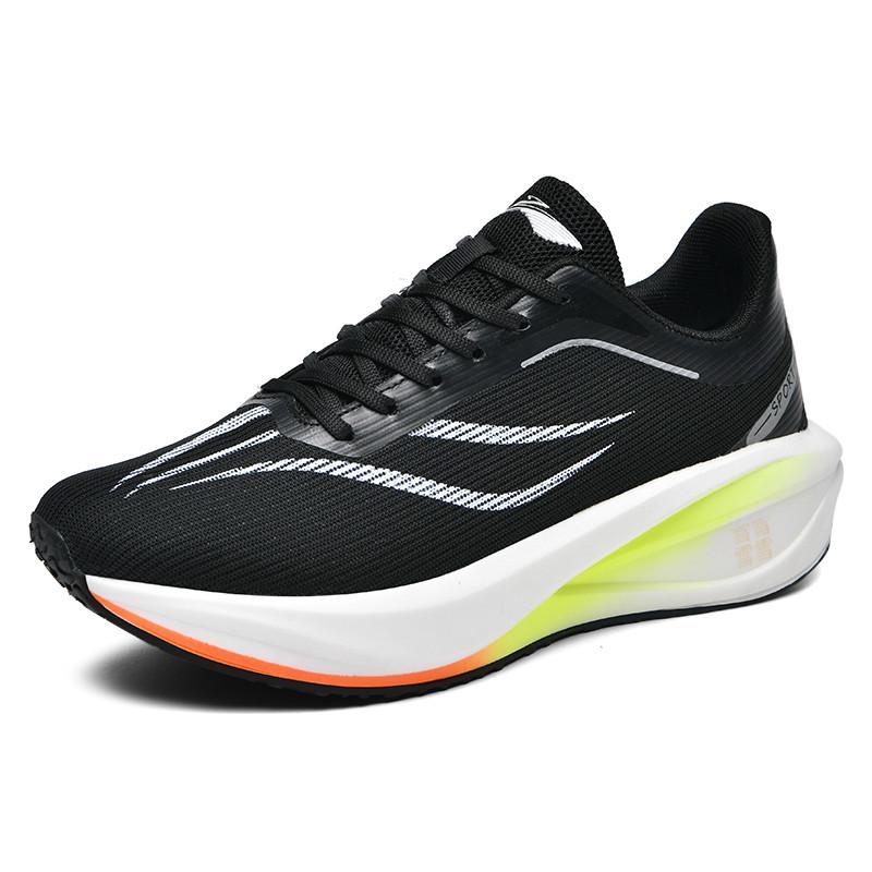 Ultra-light full-palm carbon plate anti-slip running shoes for men, breathable and shock-absorbing student sports shoes