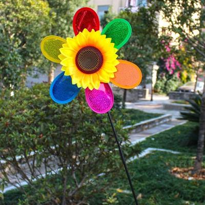 Kunststoff Sonnenblumen Windmühle Blume Rasen Dekoration Windmühle Garten Hof Außen Zelt Balkon Dekor