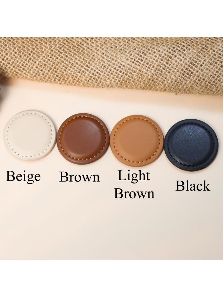 Golf Ball Marker Flat Magnetic Position Marker For Golf Ball Artificial Leather For Golf Course Competition Golfers Gifts 4x4cm