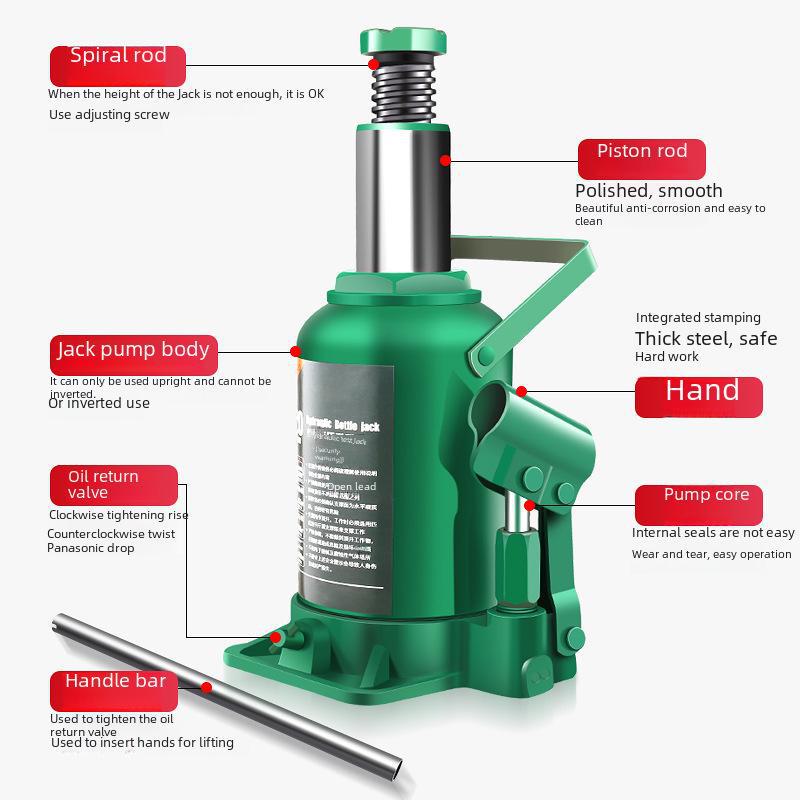 Multi-Capacity Vertical Hydraulic Jack: 5T, 10T, 20T, 50T for Car Tire Change & Repair