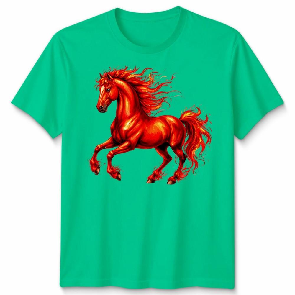 Fire Horse Running Horses Animal Unisexs Tshirt Unisexs Tee Graphic Unisex Top S