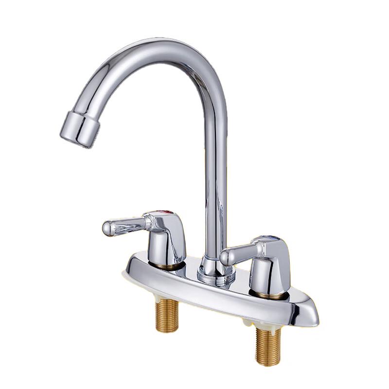 Minxi Brass Dual-Handle Two-Hole Mixer Faucet