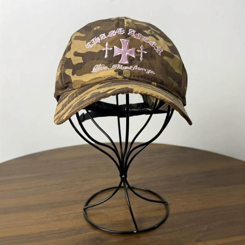 New Retro old cross-stitch camouflage baseball cap for men and women matching face small new casual soft top Sun baseball cap