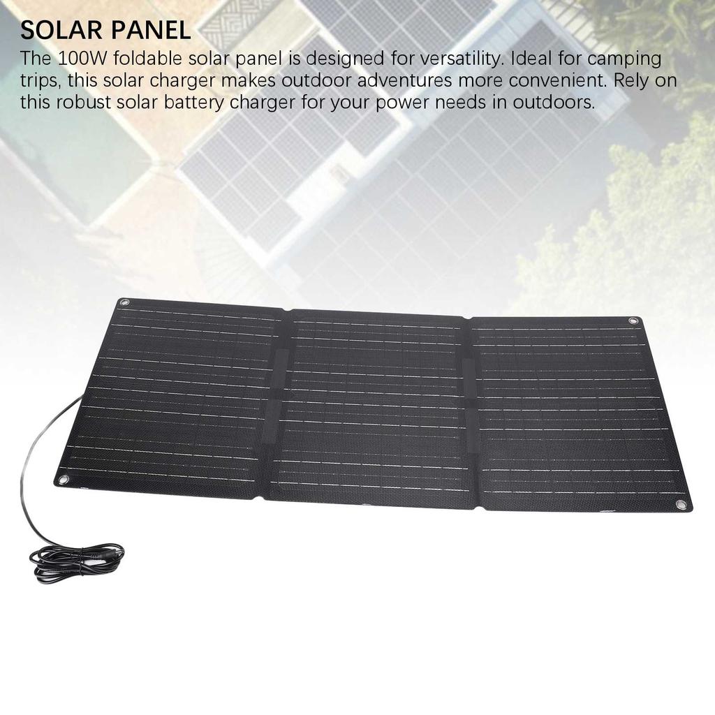 100W Portable Foldable Solar Panel Kit Solar Controller 2 USB Output Support Car OBD Charging Water Resistant for