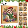 Sparkling Holiday Tabletop Decor Christmas Faux Pearl Art Kit, DIY Santa Tree Painting Decorative Supplies 3D Wall Craft Kit for Adults, Handmade Gift