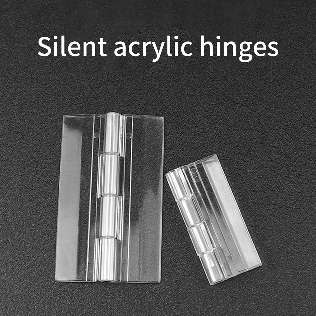 10 szt. Przezroczyste Samoprzylepne Zawiasy Akrylowe z Mocnym Klejem Elastyczne Składane Zawiasy Małe do Szafek i Mebli