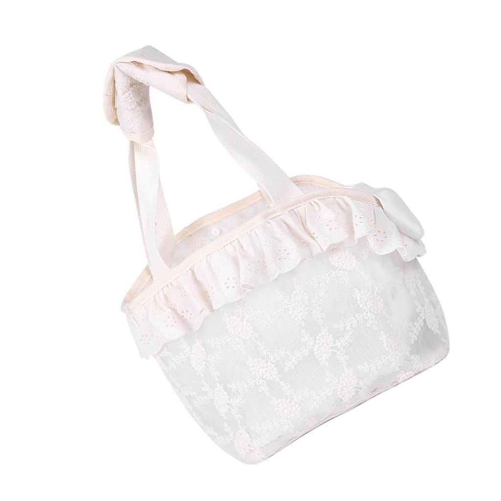 Lace Dog Cat Purse Carrier Breathable Large Capacity Prevents Breaking Free D Ring Pet Travel