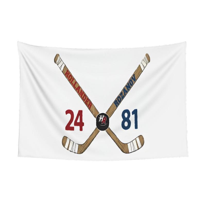 VIKAMA SportsThemed Tapestry Which Has Added A Personalized Vibe Ideal For Hockey Fans Bedrooms And Game Rooms