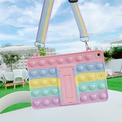 Erleben Sie Stress Pop Fidget Toys Push It Bubble Silikon Tablet Hülle für IPad Mini Air 2 3 4 10.9 7. 8. 10.2 9.7 2017 2018 Cover