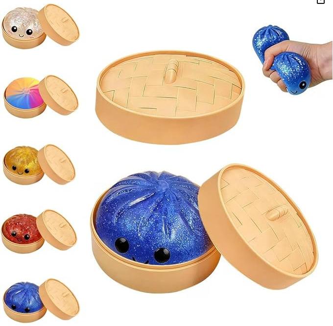 Dumpling Squishies Carries a Soft and Non Stick Hand Squeezing Rebound Toy with You