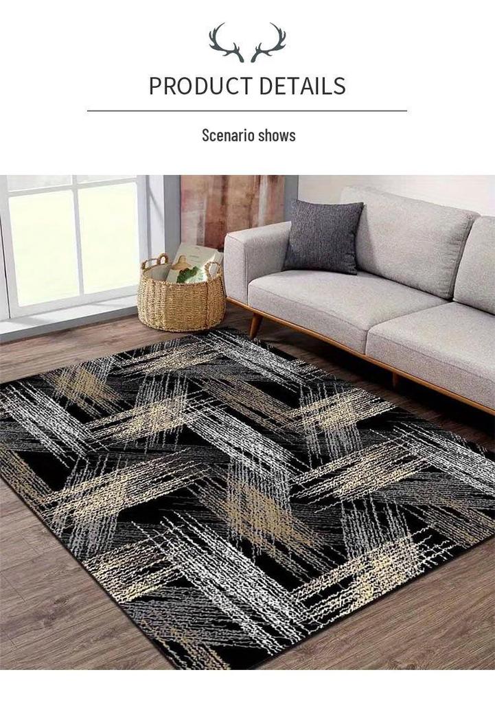 Alfombra antideslizante y resistente al desgaste de cachemir sintético para sala de estar, sofá, mesa de centro o mesita de noche.
