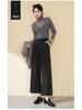 Tian Silk Wool High-Waist Wide-Leg Pants for Women - 2025 Spring/Autumn