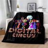 THE AMAZING DIGITAL CIRCUS Couverture de dessin animé Couvertures chaudes en flanelle Couverture douce et confortable Couverture de canapé de voyage Doublures de lit Cadeau d'anniversaire