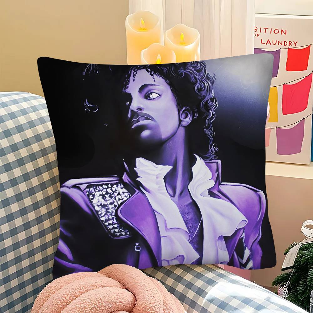 pc PPRINCE Purple Rain Vintage Anime Pillow Case Fashion Square Pillowcase Bedroom Sofa Room Ins Decoration Leisure