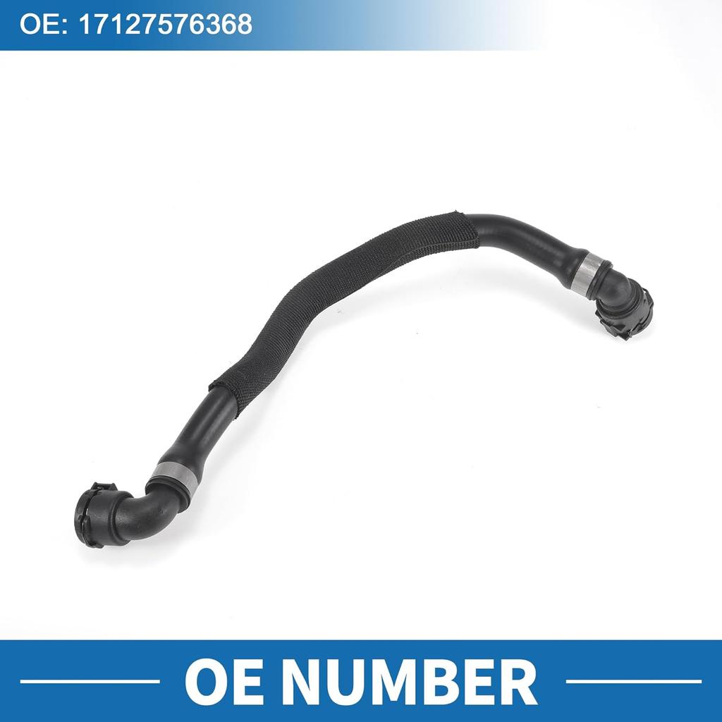 Engine Radiator Hose No.17127576368 Coolant Cooler Pipe Hose for BMW X6 3.0L 2008-2019 Rubber Black