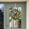 Spring Summer Tulip Wreath for Front Door Artificial Floral Greenery Wreath with Ferns Wildflowers for Indoor Outdoor Porch Wall Farmhouse Wedding