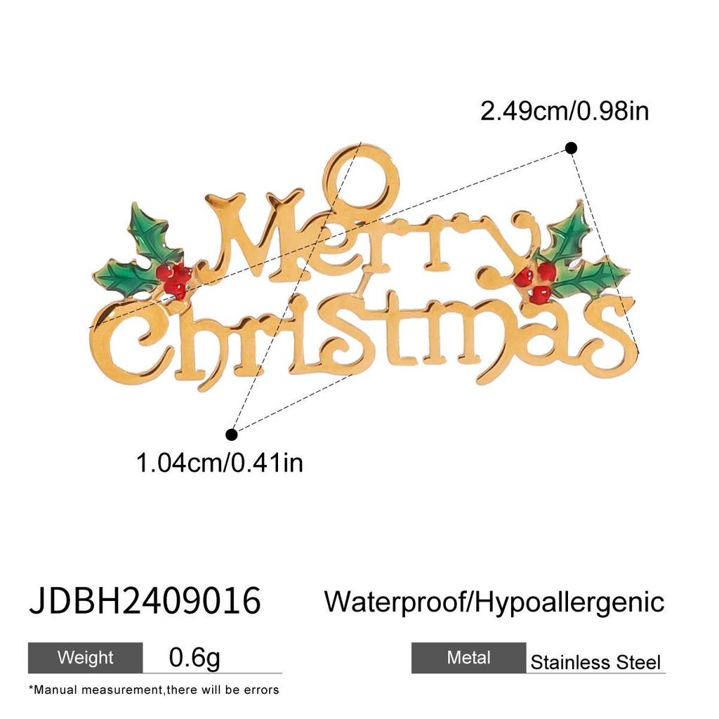 Jieding Stainless Steel Christmas & New Year Bracelet: High-End European & American Party Bangle