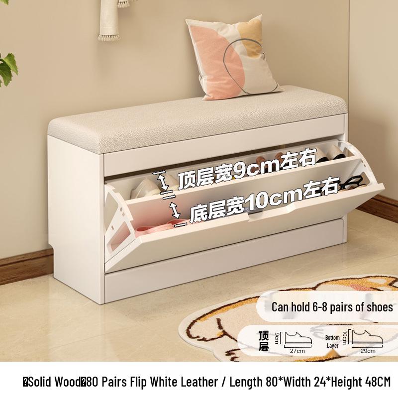 Flip-Top Shoe Cabinet & Bench: Multi-Functional Entryway Shoe Storage and Sofa Stool