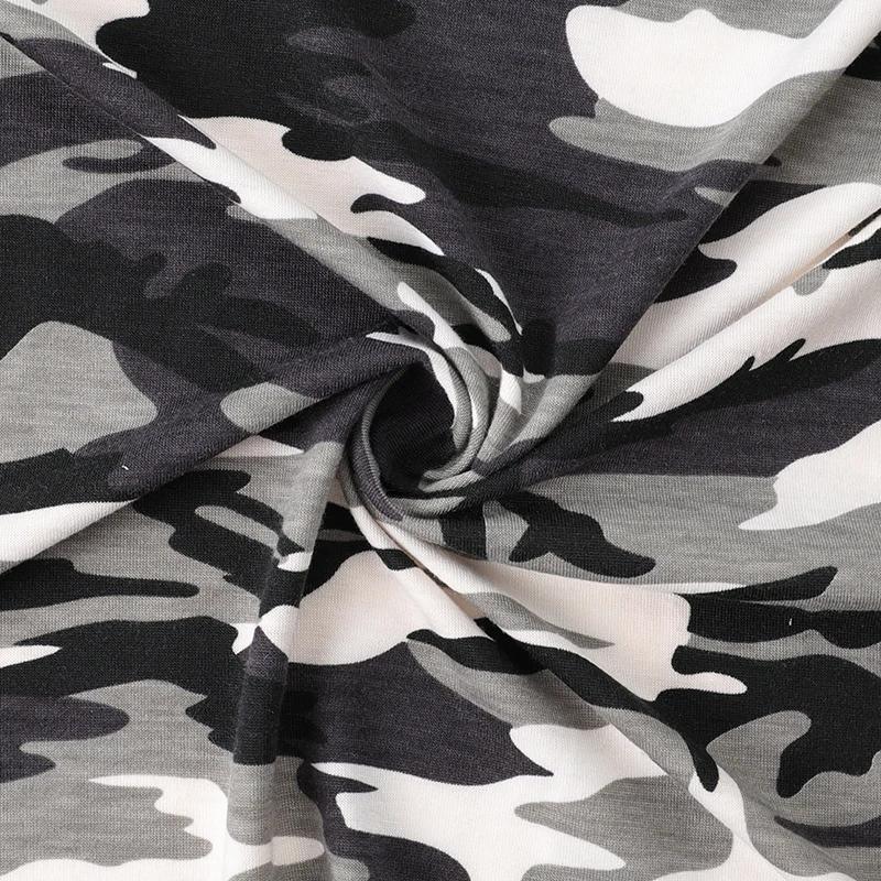 0.5m/1m/2m Floral Pattern Stretchy Knitted Jersey Fabric for Sewing Women's Dress, T-shirts, Handmake DIY Clothing Fabrics