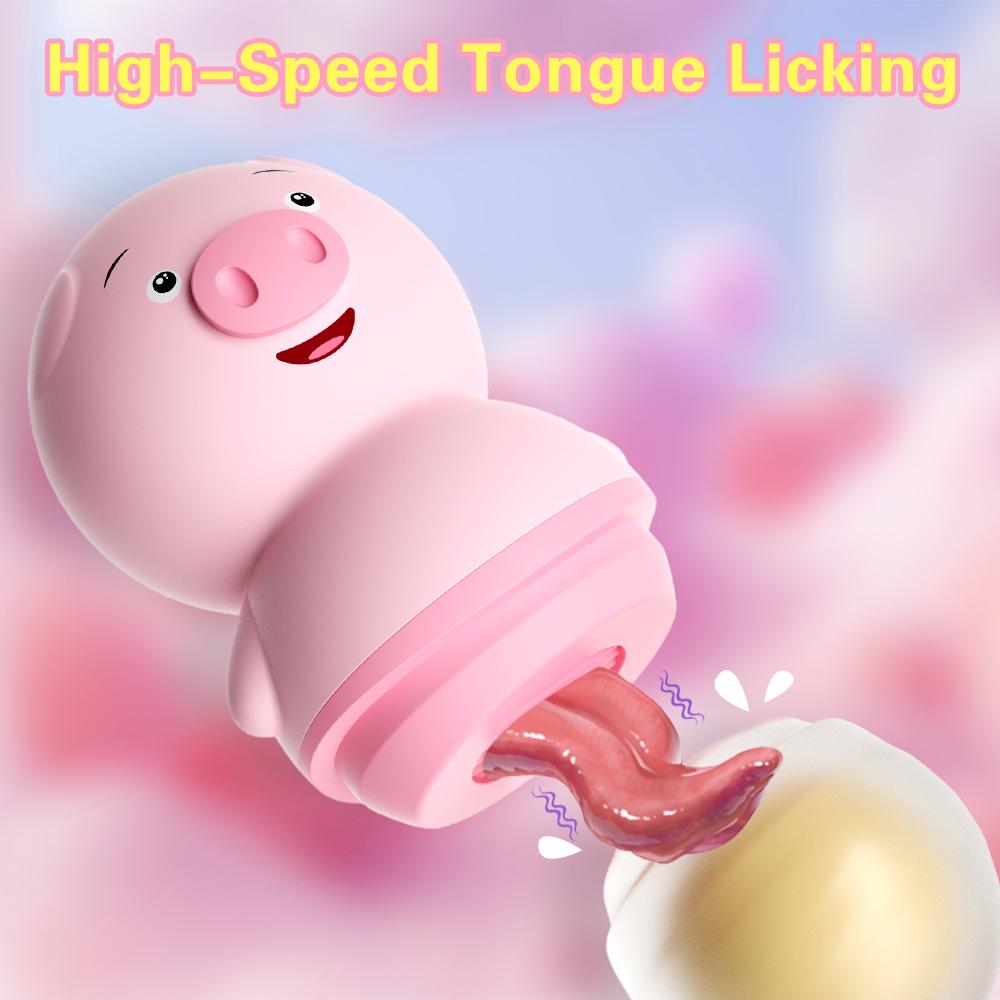 Licking Vibrator For Women 6 Modes Cute Sexy Pig Sex Toys Clit Stimulator G-Spot Nipple Female Masturbator Couples Toys Vibrator