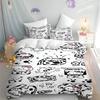 MINISO Hello Kitty Copripiumino Cartone Animato Anime Stampato Set Biancheria da Letto Federa per Bambini Stampata Biancheria da Letto Moda per la Casa Ragazzi Ragazze