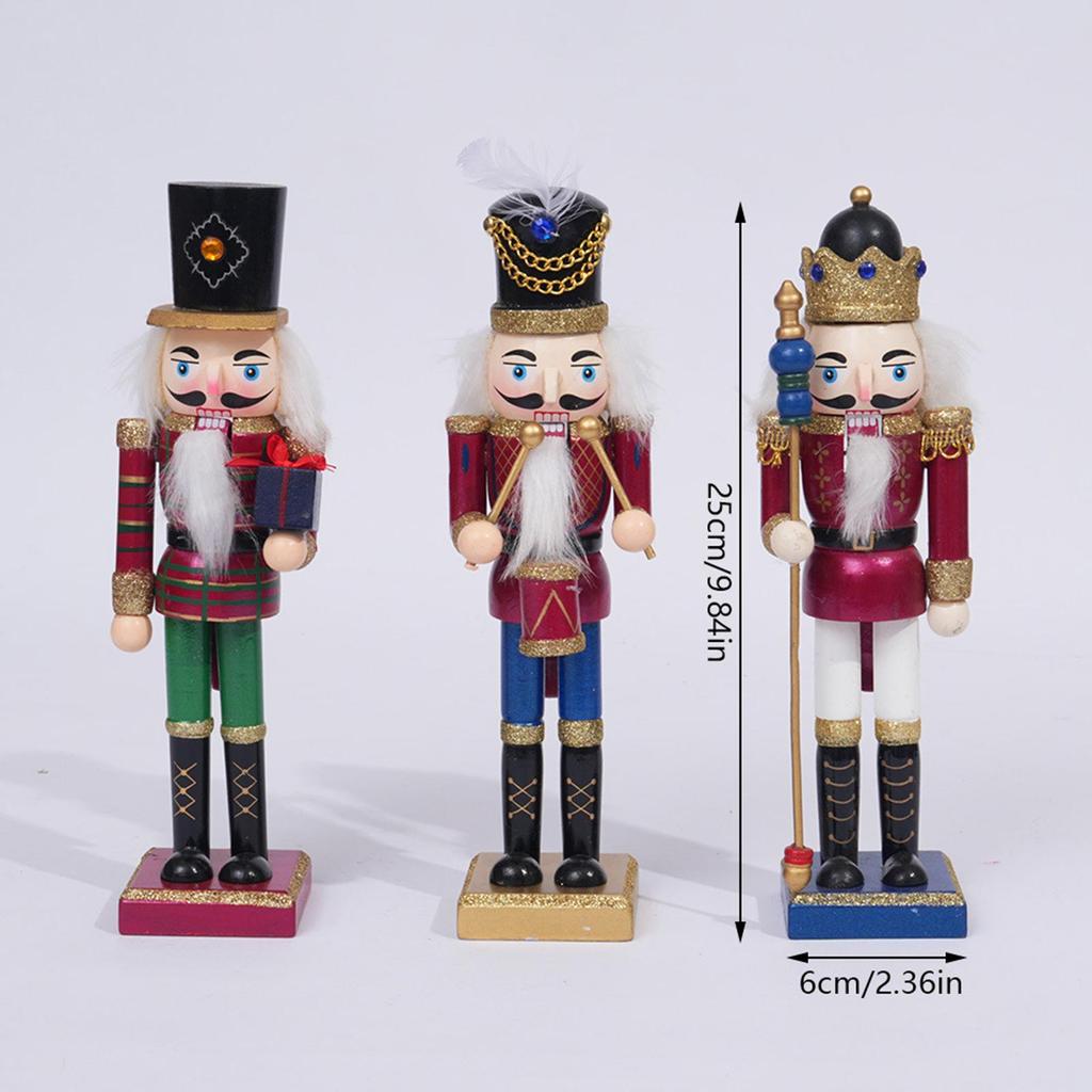 Nutcracker Ornament Home Decor Figurine Sculpture Desk Decor Nutcracker Figure Christmas Decoration for Party Favor Shelf