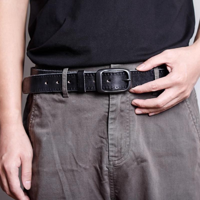 

First layer pure cowhide pin buckle belt, men s model, retro versatile jeans belt, simple casual leather belt for men 105cm weight 50kg-62.5kg
