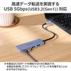 ELECOM USB Hub 5Gbps Connection 4 Ports Bus Powered 15cm Cable Navy USB3.2 (Gen1) USB-C U3HC-H040NV