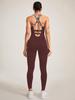 Seamless High-Elastic Yoga Camisole Bodysuit - Women's One-Piece Fitness Wear with Long Pants