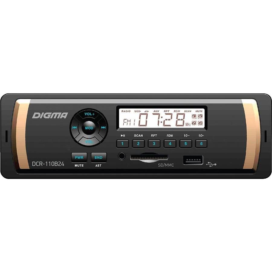 

Автомобильная магнитола Digma Dcr-110b 24