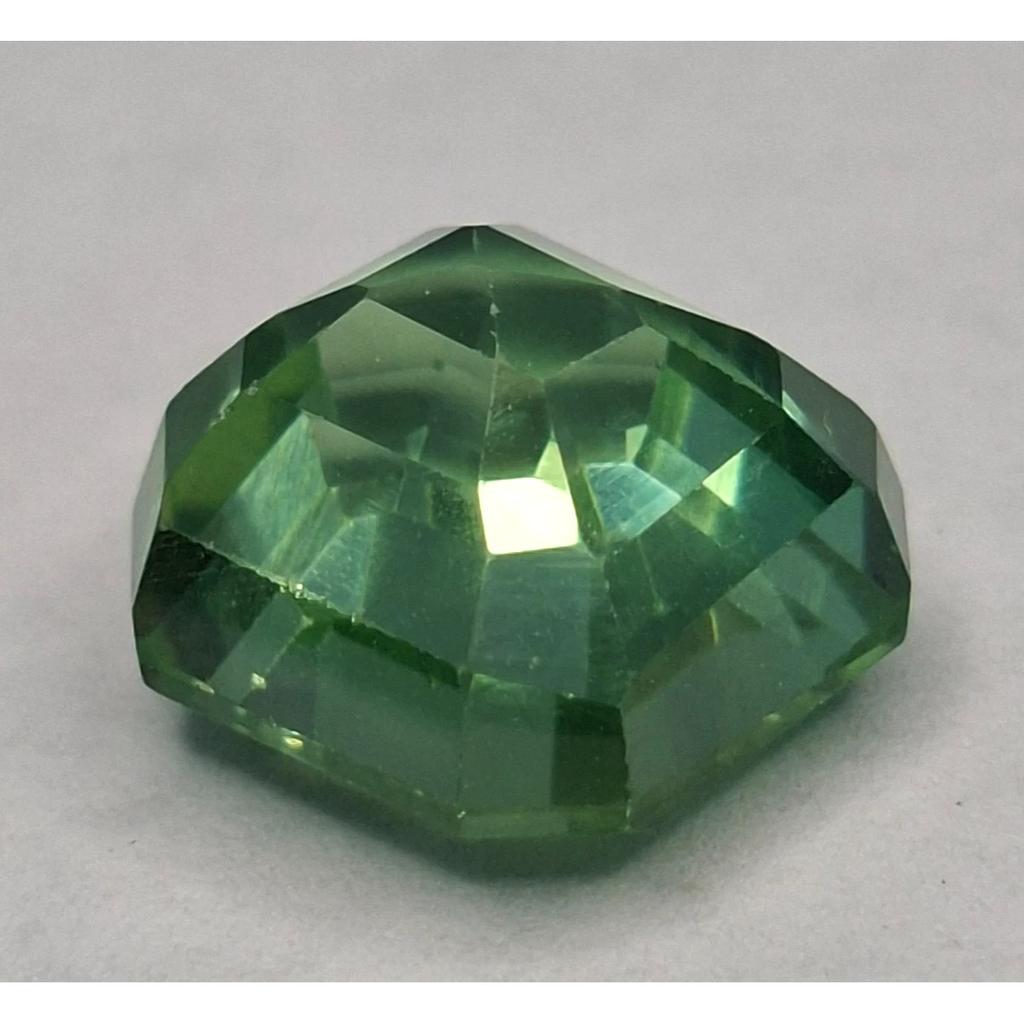 14-16 Ct Natural Green Sapphire Asscher Fabulous Certified Loose Gemstone