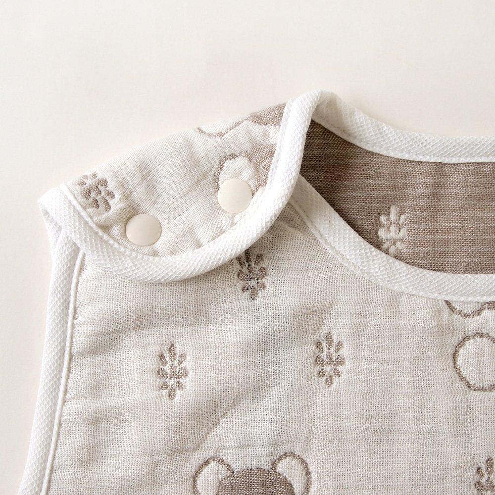 10mois SOULEIADO Fluffy Gauze Baby Mon 58cm For Newborns to 3 Years Product Number 4343 - (6-Layer Gauze) Sleeper, 100% Cotton, Nunus, Brown, Length,