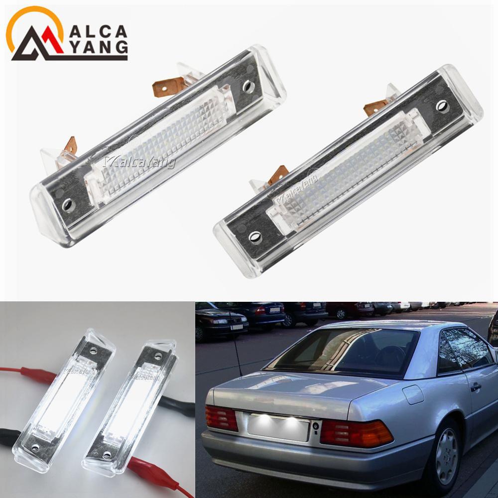 

For Mercedes-Benz SL-Class R129 1989-2001 E-Class S124 1985-1996 Car Rear White LED License Plate Light Number Plate Lamp
