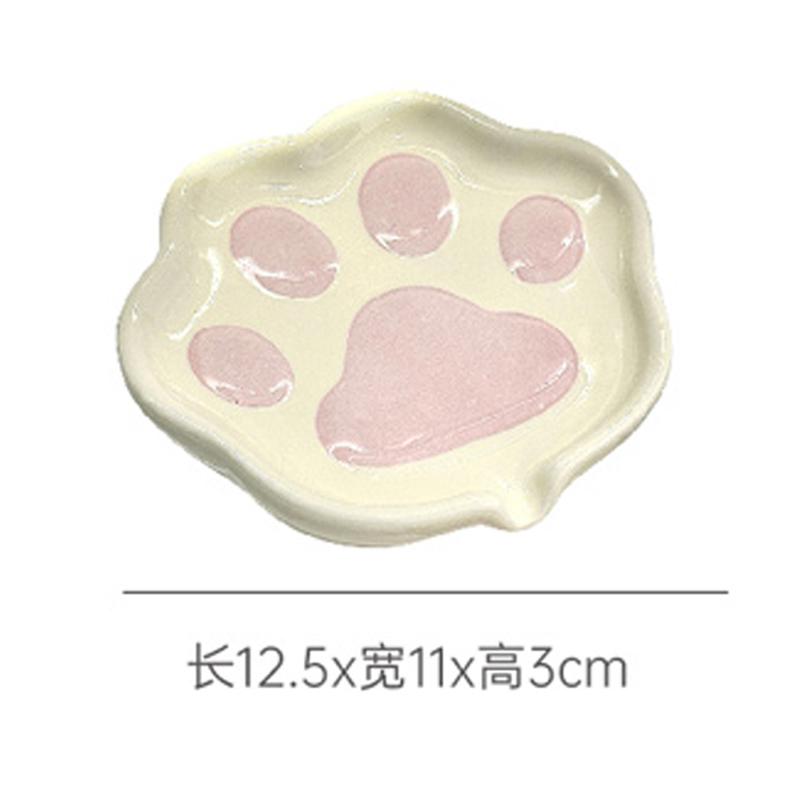 1pc Cute Ceramic Cat Claw Soap Holder Creative Soap Box for Kitchen Bathroom Sink Drain Soap Tray Home Bathroom Accessories