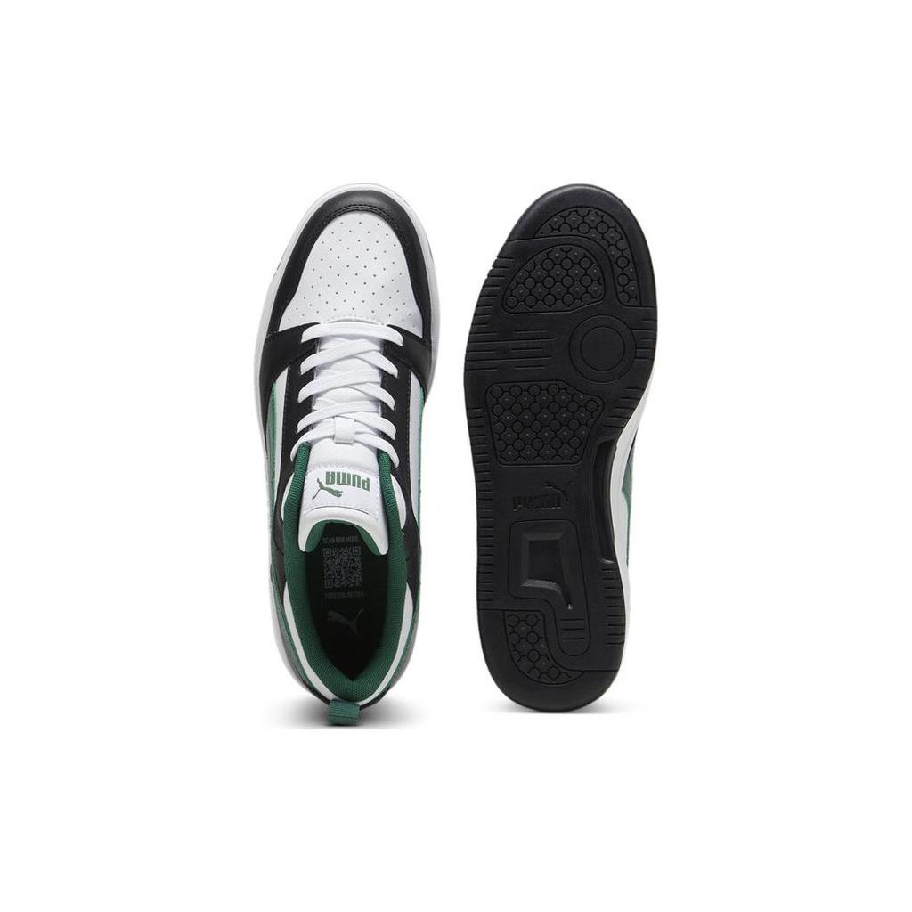 New PUMA Rebound V6 Low 'White Black Green' 392328-23