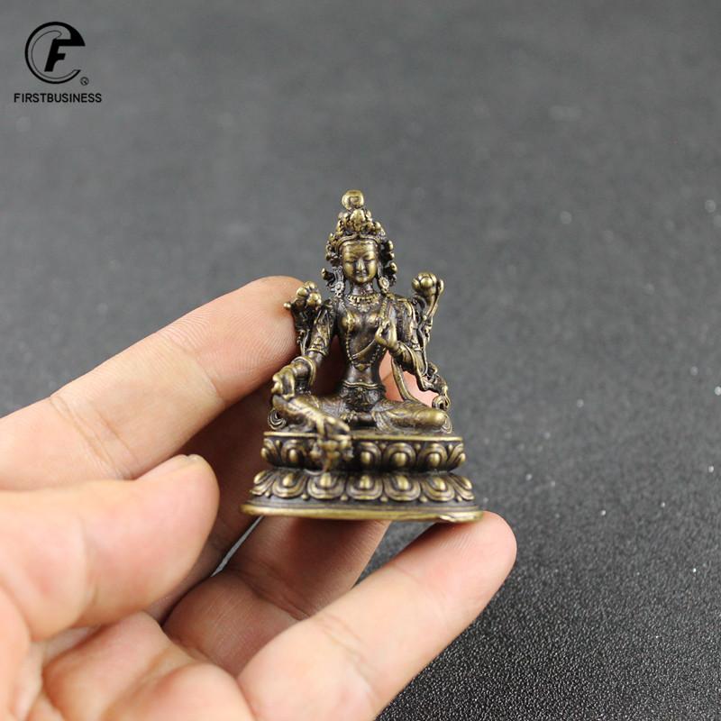 Aprox 5.5CM Height Green Tara Small Copper Statues Tantric Statues Buddha Statue Buddhism Buddhist Figure Figurine Desktop
