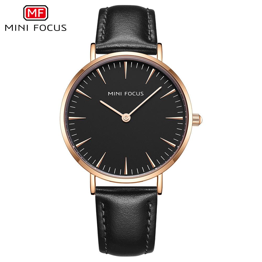 Ultra-thin Fashionable Japanese Movement Waterproof Genuine Leather Strap Women's Watch