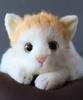 Peluche de gato realista fabricado en Japón con cinta de etiqueta infantil de 58 cm (ojos marrones tigre L) Regalo de cumpleaños de gato real presente celebración