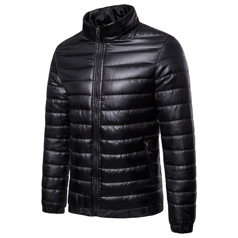 Fashion Men's Winter Casual Long Sleeve Stand Thick Outwear Top