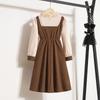 Girls' Autumn Preppy Style Two-Piece Dress - Trendy Children's Fashion