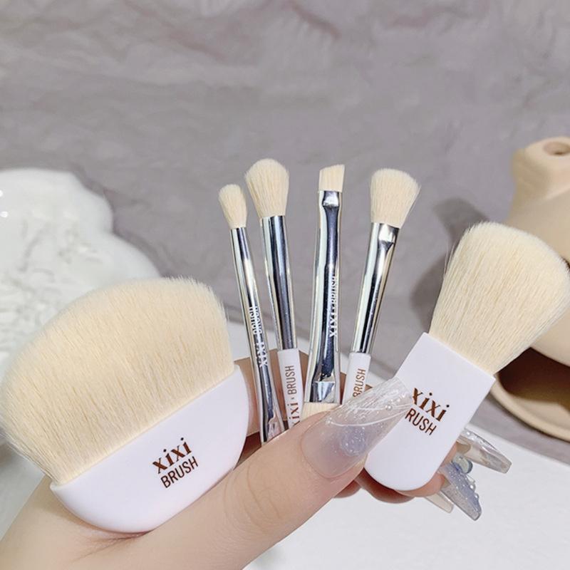 6Pcs Mini Travel Women Makeup Brushes Set Portable Soft Concealer Brush Beauty Foundation Eye Shadow Tool Eyelash Brush With Box WBL