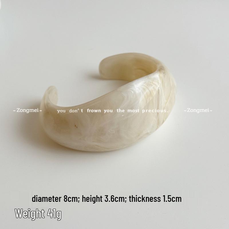 Korean Minimalist Acrylic Marble Pattern Vintage Bracelet for Women