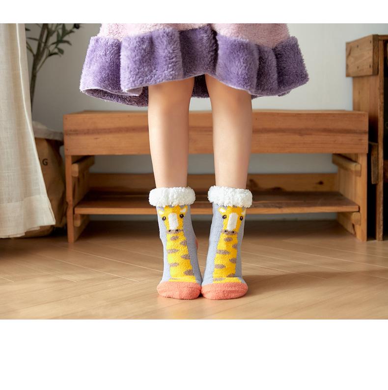 Women's Fleece Christmas Snow Socks - Cozy Floor Slippers for Maternity, Bare Leg Warmth
