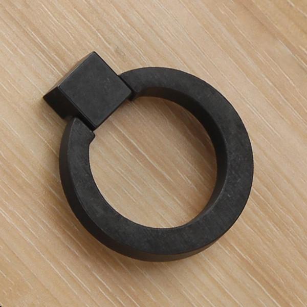 KAK 43mm Circle Handles Color Gold Silver Black Ring Zinc Alloy Door Handles Pulls Cabinet Drawer Knobs For Furniture Hardware