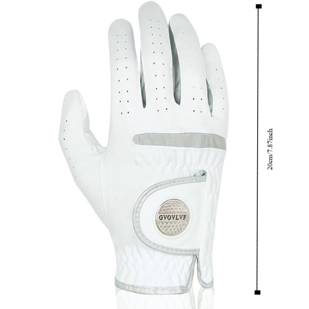 Lightweight Design Magnetic Marker Glove White Color Replaceable Glove  Golfers Use