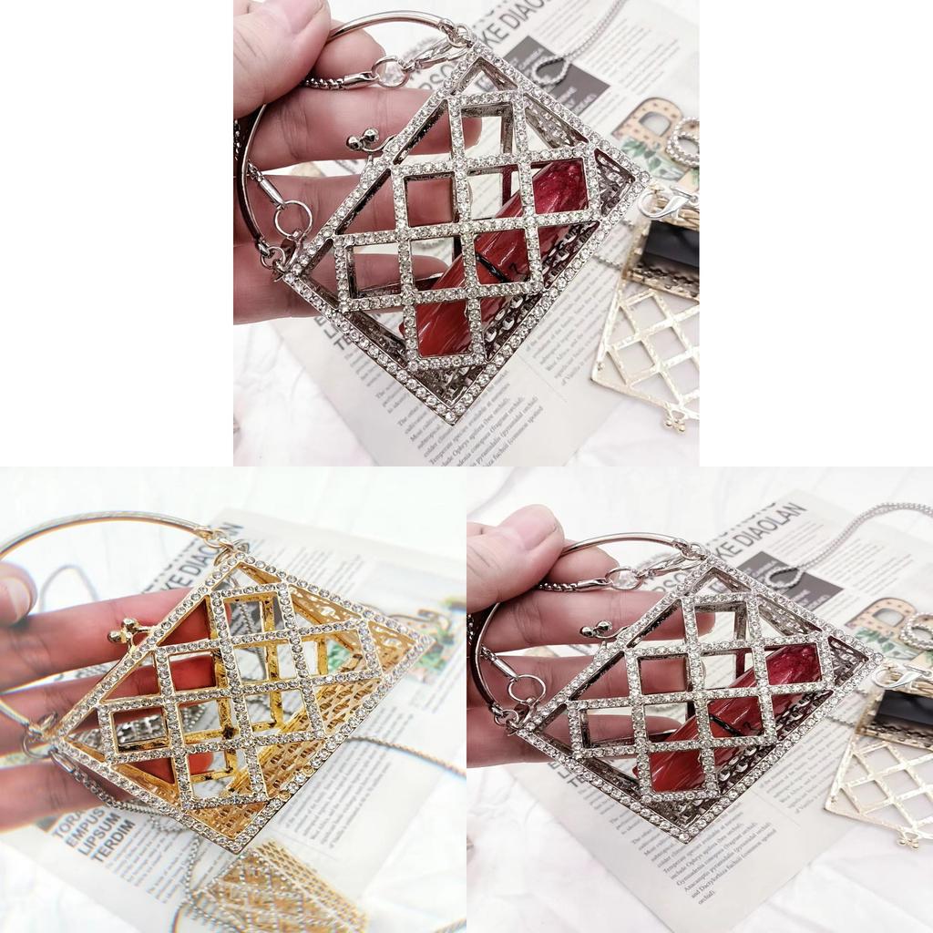 Mini Girl Bag With Water Dazzle Crystal Pattern For Daily Style