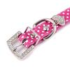PU Leather Dog Collars Diamante Collar Pet Bling Puppy Small Medium Large Spotty