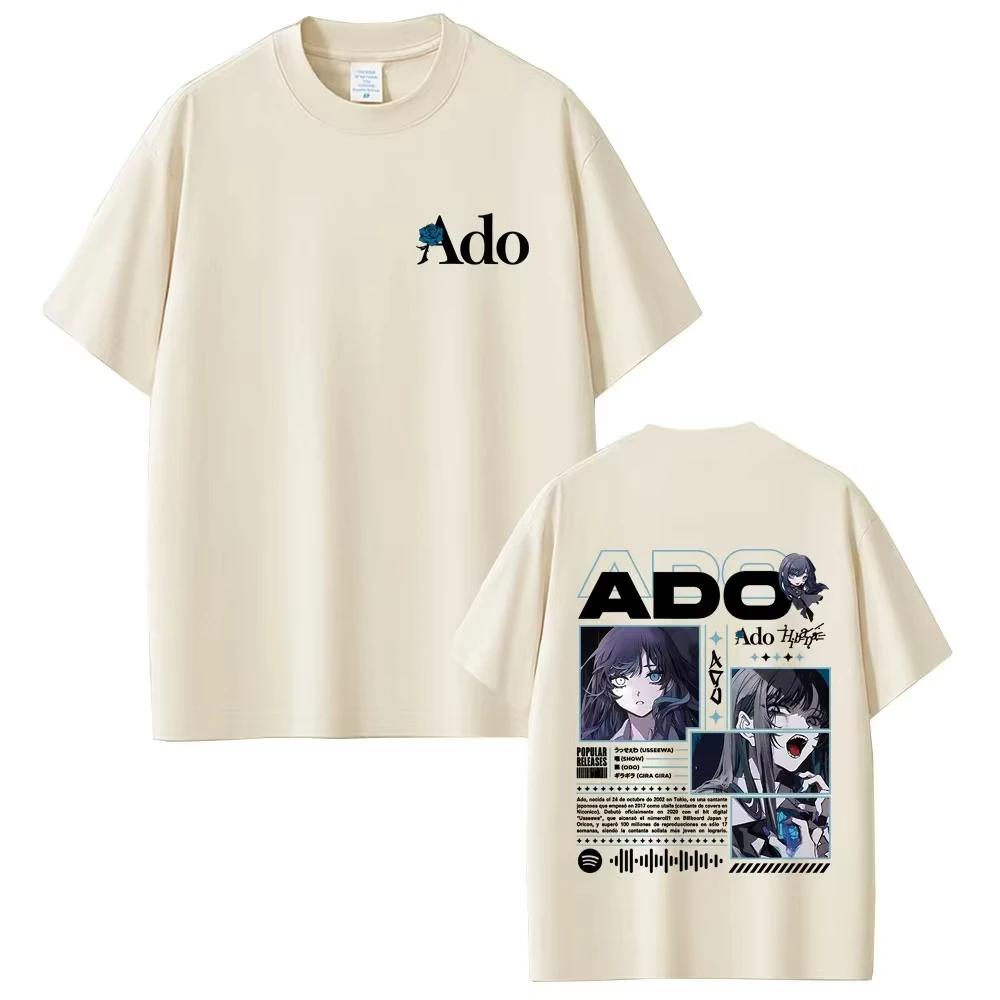 Ado World Tour 2025 Hibana T-shirt Male Fashion Casual Soft Cotton T Shirt Men Women Fashion Japanese Style Short Sleeve Tshirts
