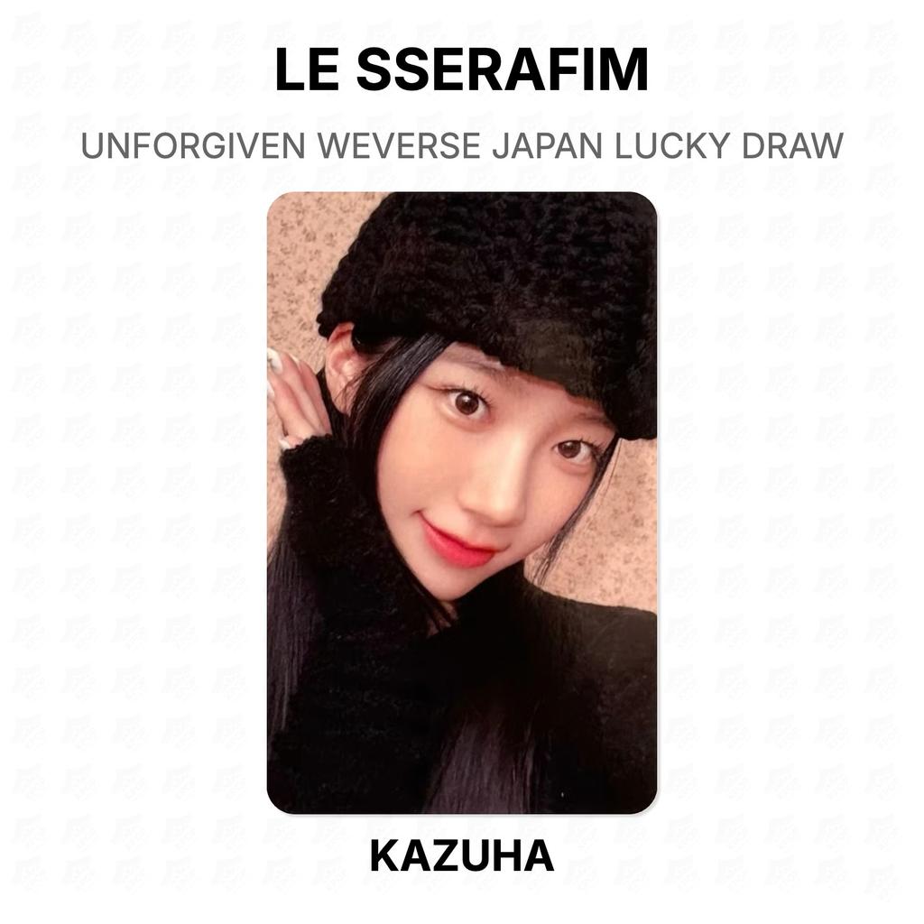 LE SSERAFIM UNFORGIVEN WEVERSE JAPAN LUCKY DRAW Official Photocard