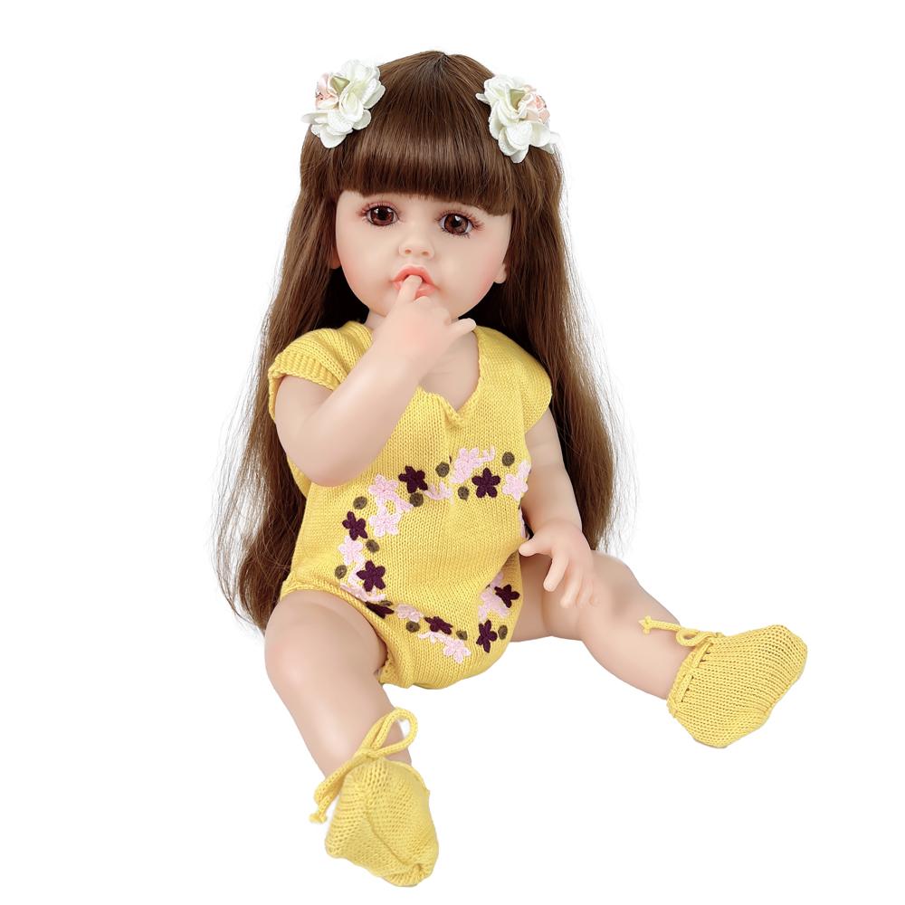 KEIUMI Reborn Doll Waterproof Full Silicone Vinyl Body Girl Bebe Reborn Dolls 55 Cm Birthday Gifts